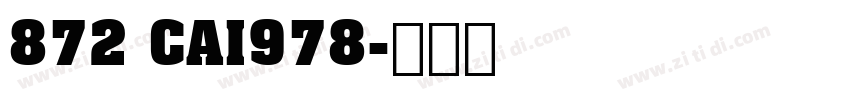 872 CAI978字体转换
